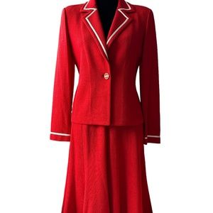 Premier Knits 2Pc Skirt Suit Set  Jacket Size 6. Skirt Size 4